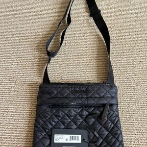MZ Wallace  Black Quilted Crossbody Bag